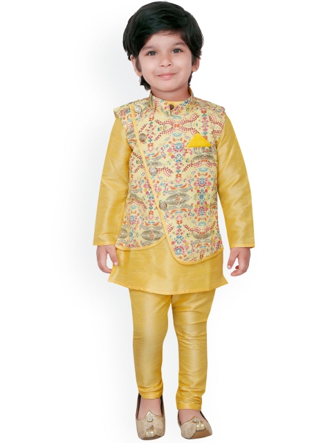 

Ridokidz Boys Yellow Regular Kurta with Trousers