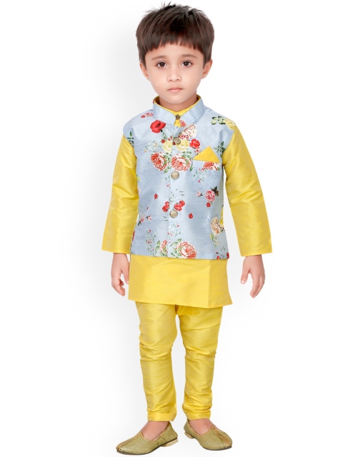 

Ridokidz Boys Blue Regular Kurta with Churidar