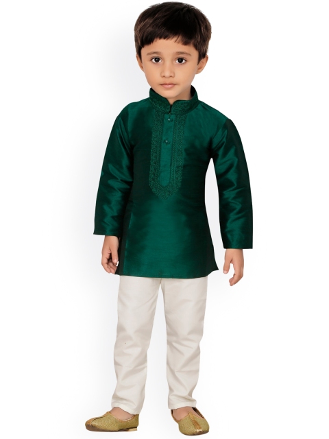 

Ridokidz Boys Green & White Kurta with Pyjamas