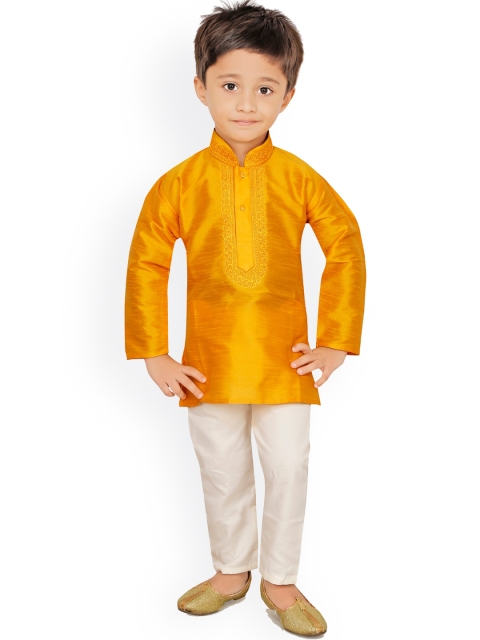 

Ridokidz Boys Yellow Regular Kurta with Pyjamas