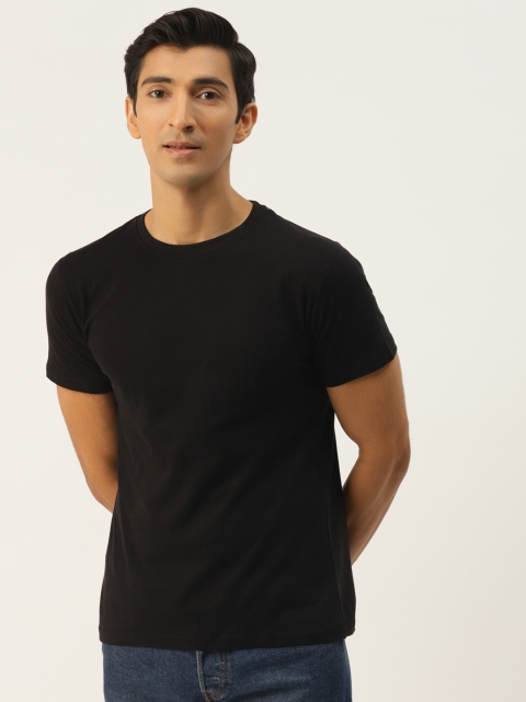 

Rodzen Men Black Slim Fit T-shirt