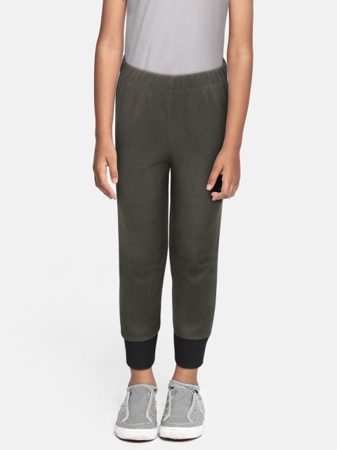 

CrayonFlakes Boys Grey Solid Fleece Joggers