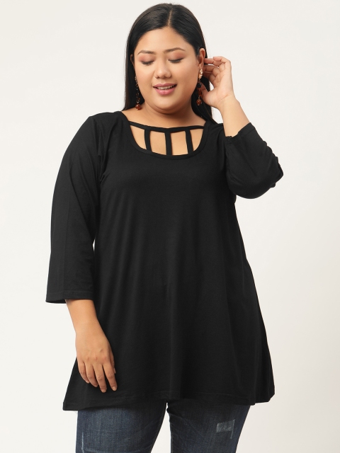 

Revolution Black Regular Plus Size Top