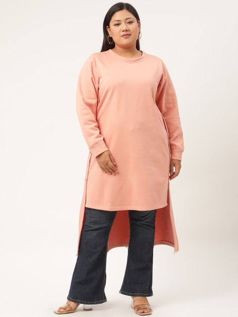 

Revolution Women Peach-Coloured Plus Size Sweatshirt