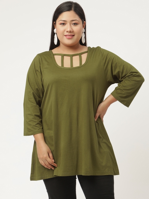 

Revolution Green Regular Plus Size Top