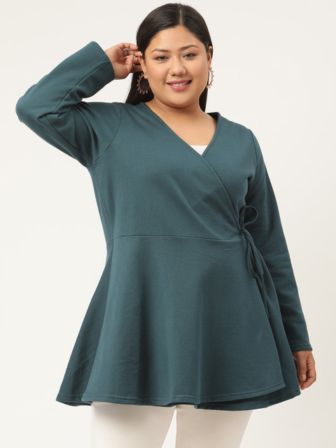 

Revolution Women Teal Fleece Tailored Jacket