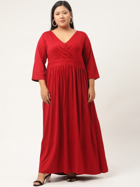 

Revolution Maroon Maxi Plus Size Dress