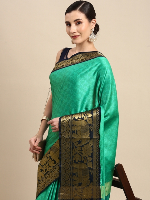 

Anouk Sea Green Woven Design Pure Silk Banarasi Saree