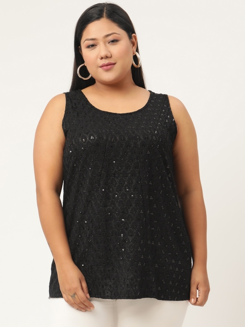 

Revolution Black Embellished Regular Top