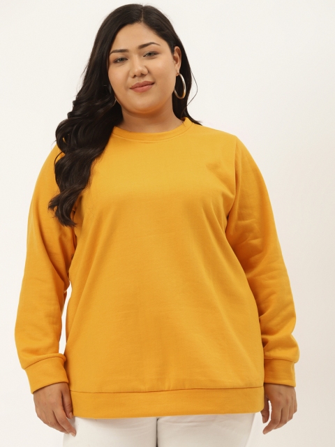 

Revolution Plus Size Women Mustard Sweatshirt