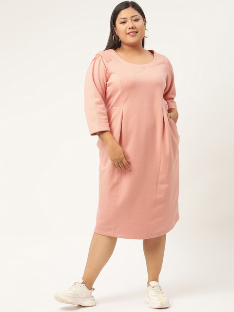 

Revolution Pink Midi Plus Size Dress