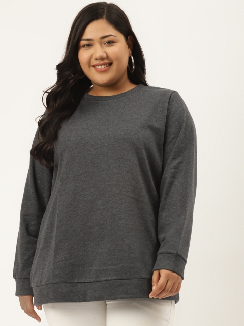 

Revolution Plus Size Women Charcoal Sweatshirt