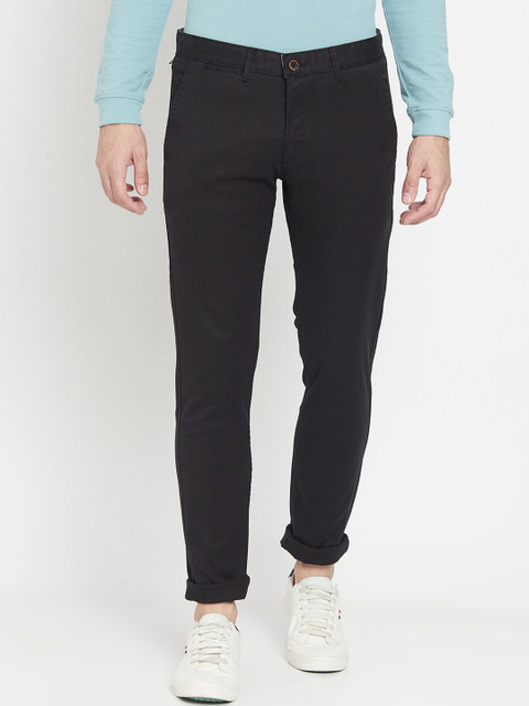 

Octave Men Black Cotton Regular Fit Trousers