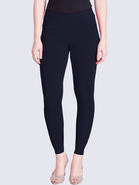 

LYRA Women Purple Solid Cotton Ankle-Length Leggings