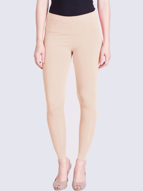 

LYRA Women Cream-Coloured Solid Ankle-Length Leggings