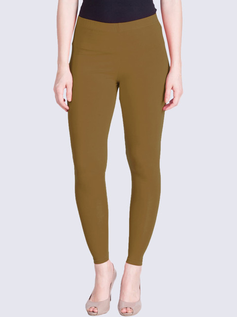 

LYRA Women Brown Solid Ankle-Length Cotton Leggings