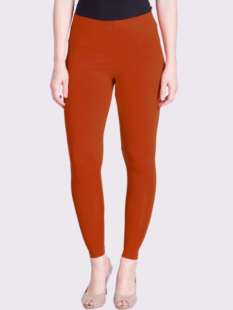 

LYRA Women Red Solid Ankle-Length Cotton Leggings
