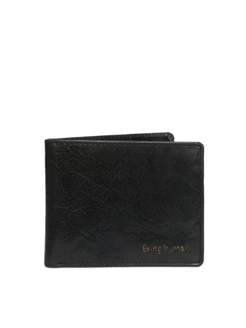 

Being Human Clothing Unisex Black Leather Wallet