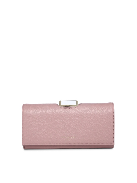 

Ted Baker Women Pink Textured Leather Envelope Wallet