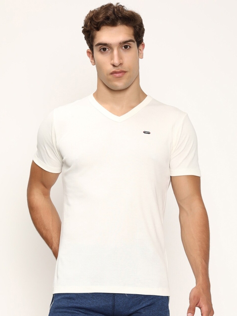 

V2 Value & Variety Men White V-Neck T-shirt