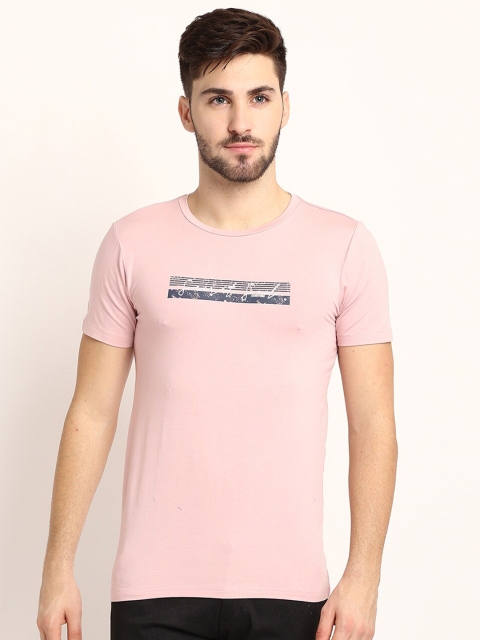 

V2 Value & Variety Men Peach-Coloured Typography Printed T-shirt