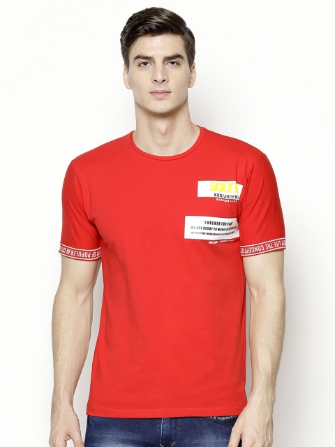 

V2 Value & Variety Men Red & White Printed Round Neck T-shirt