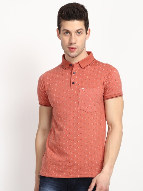 

V2 Value & Variety Men Red Polo Collar Pockets T-shirt