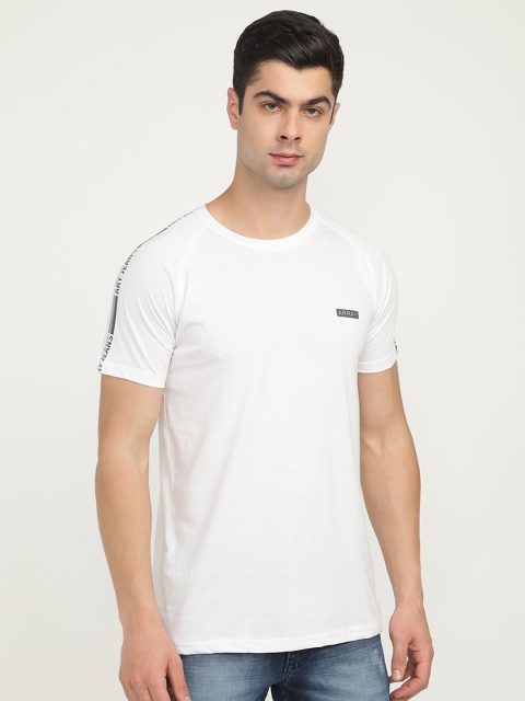 

V2 Value & Variety Men White Cotton Round Neck T-shirt