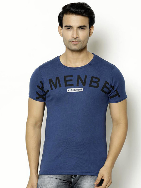

V2 Value & Variety Men Blue Printed T-shirt