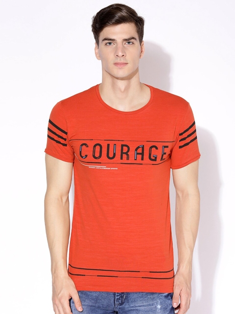 

V2 Value & Variety Men Rust Typography T-shirt