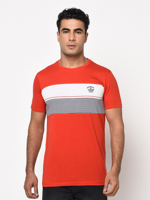 

V2 Value & Variety Men Red Striped T-shirt