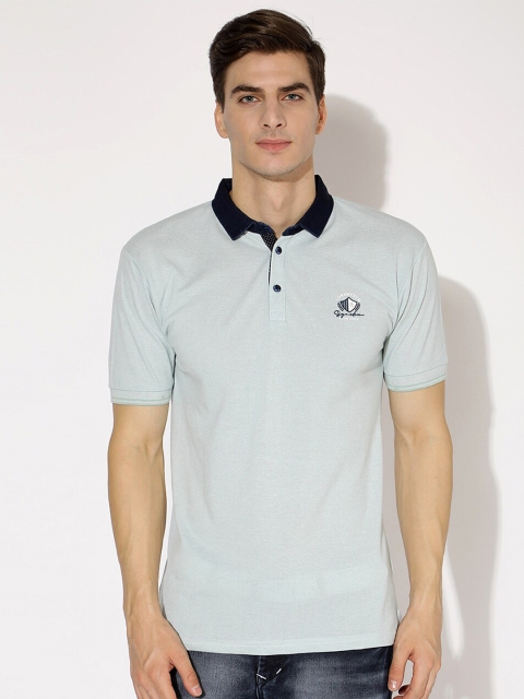 

V2 Value & Variety Men Sea Green Polo Collar T-shirt