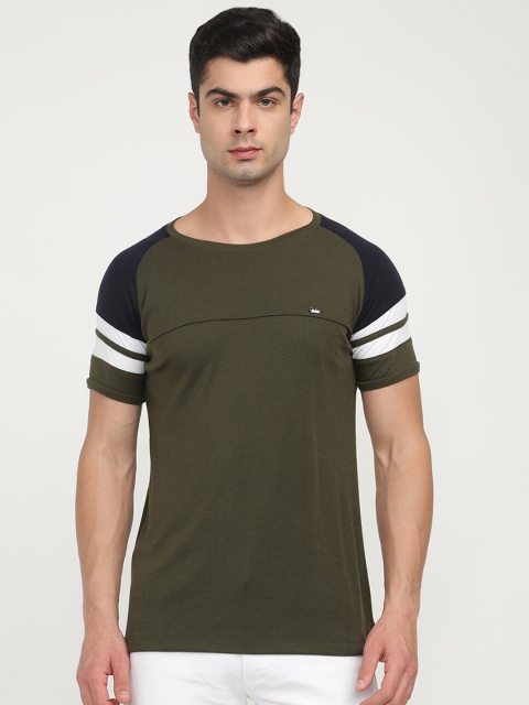 

V2 Value & Variety Men Olive Green T-shirt