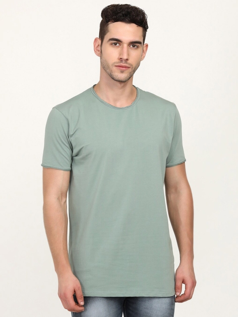 

V2 Value & Variety Men Sea Green Solid Round Neck T-shirt