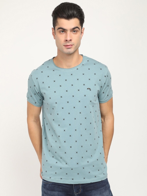 

V2 Value & Variety Men Blue Printed T-shirt