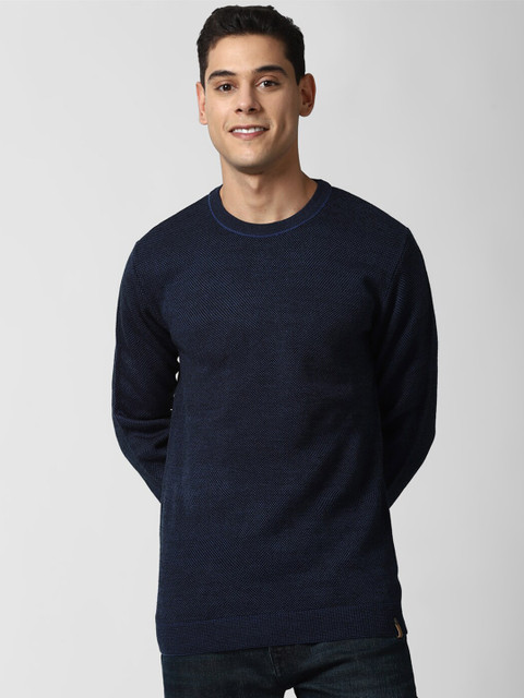 

Peter England Casuals Men Navy Blue Pure Acrylic Pullover
