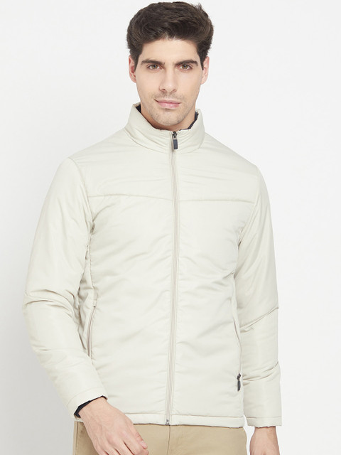 

METTLE Men Cream-Coloured Open Front Jacket