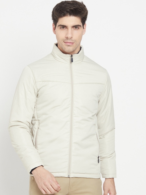 

METTLE Men Cream-Coloured Open Front Jacket