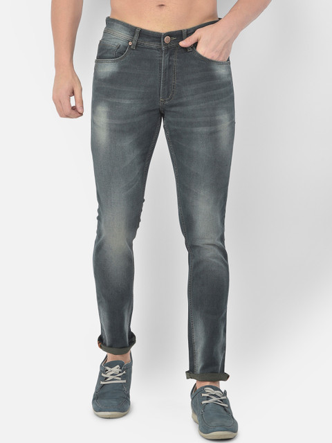 

Richlook Men Grey Slim Fit Heavy Fade Stretchable Jeans