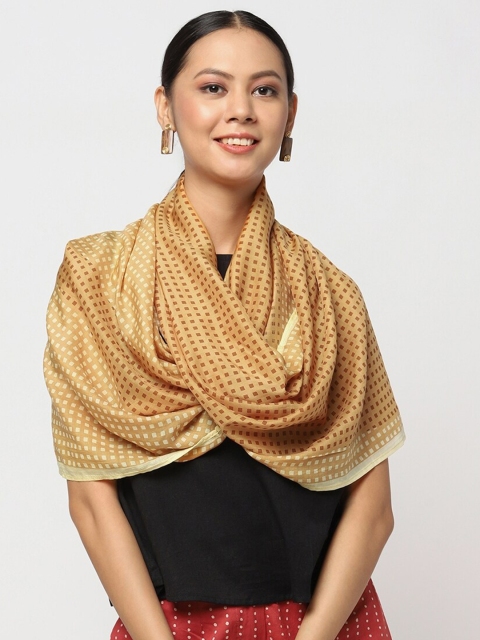 

Fabindia Women Beige & Brown Printed Stole