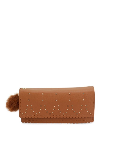 

ZEVORA Women Brown Embellished Two Fold Wallet