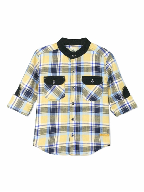 

Cherry Crumble Boys Multicoloured Tartan Checks Opaque Checked Casual Shirt, Multi