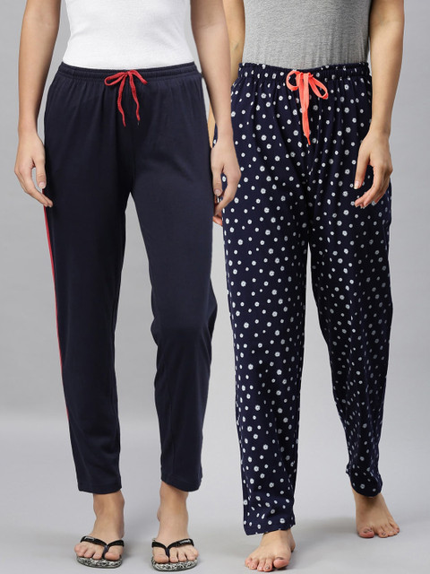 

Kryptic Set f 2 Cotton Lounge Pants, Navy blue