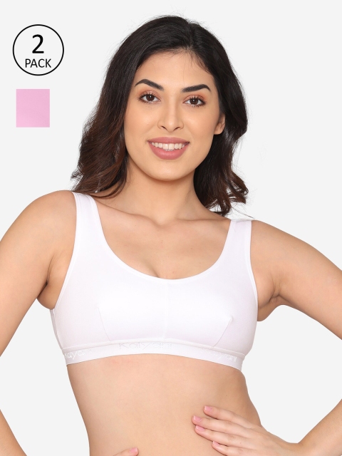 

Kalyani Pack of 2 Everyday Beginners Cotton Bra, White