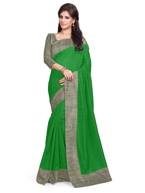 

KALINI Green & Beige Art Silk Saree
