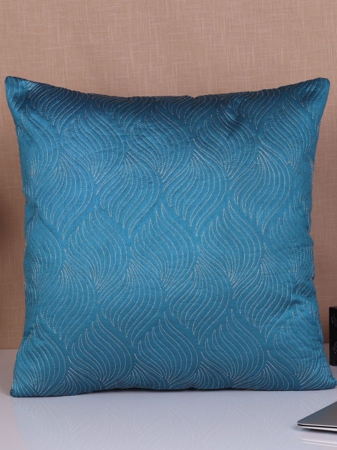 

Molcha Set Of 5 Blue Floral Festive Collection Square Cushion Covers