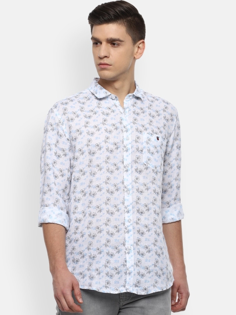 

Louis Philippe Jeans Men White Slim Fit Floral Opaque Printed Casual Shirt