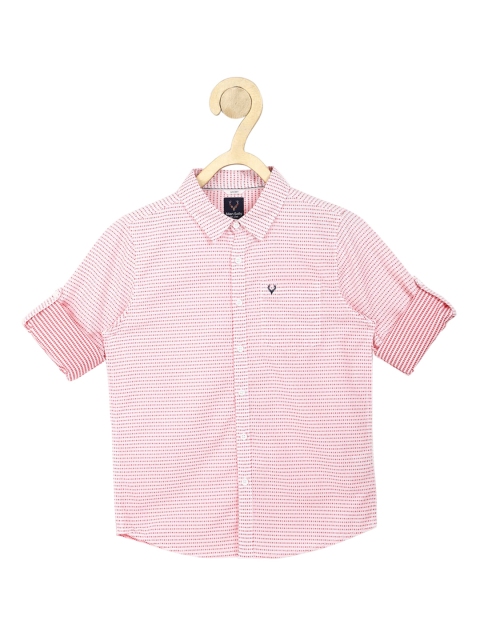 

Allen Solly Junior Boys Pink Slim Fit Opaque Striped Casual Shirt