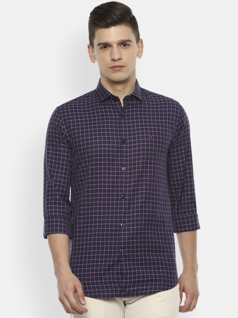

Louis Philippe Sport Men Purple Slim Fit Opaque Checked Pure Cotton Casual Shirt