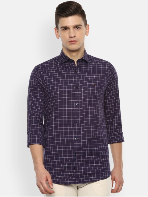 

Louis Philippe Sport Men Purple Slim Fit Micro Checks Opaque Cotton Casual Shirt